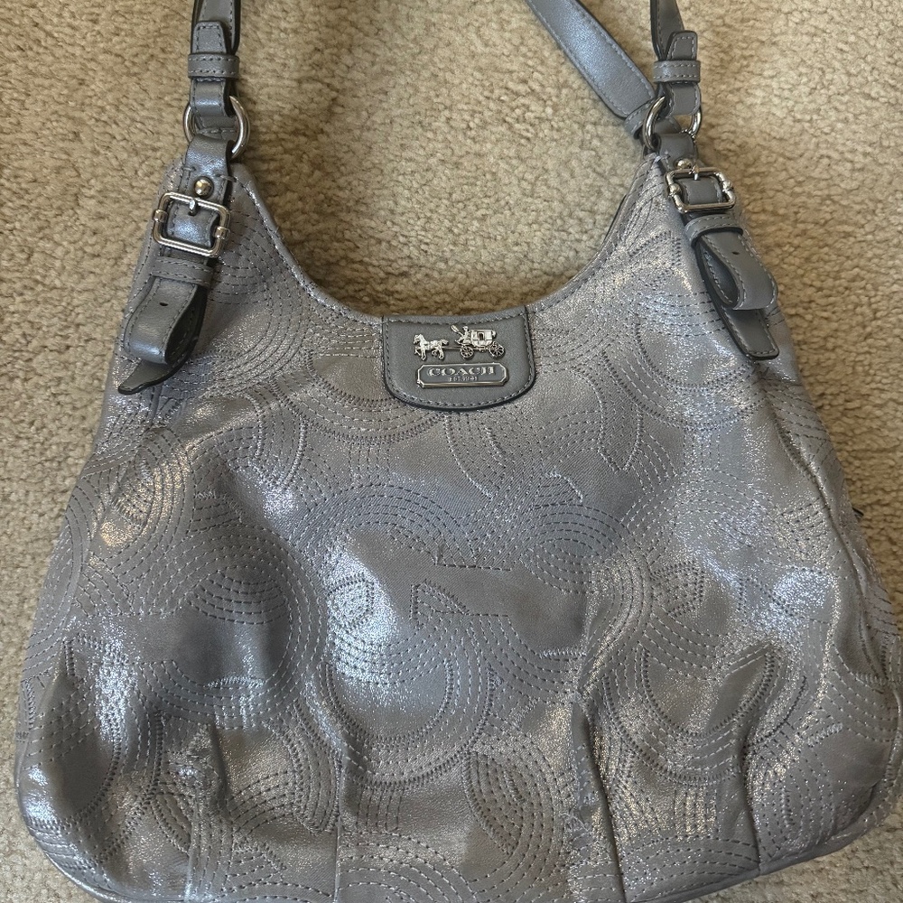 Coach Madison Maggie Hobo - Silver